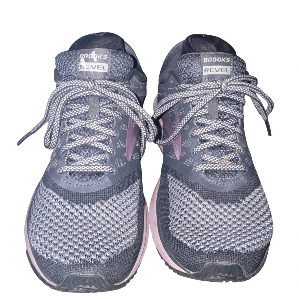 Brooks Revel 2 Women's Running Shoes Black Pink DNA Cushion Sneakers Size 8 B